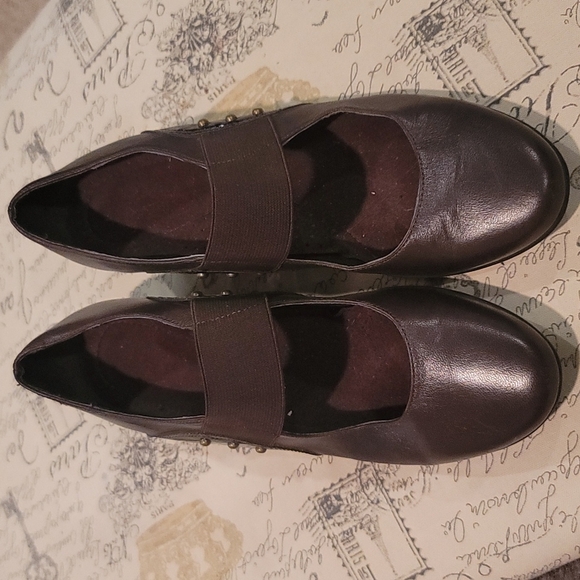 Brown Leather Size 8M Wedges - Picture 1 of 5